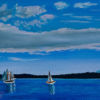 Sailboats on the Sound from photo by Beth Bridgers John