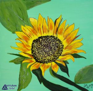 Flowers in Summer Trio - First Sunflower of Summer