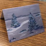 Blank Note Cards – Christmas in Snow – 4.6″ x 7.2″ premium glossy finish @ $4.50 each.