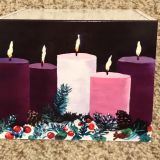 Blank Note Cards – Advent Candles in Snow 4.25 x 5.5