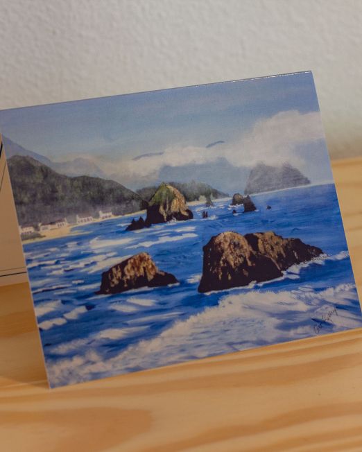 Note Card - Haystack Rock from Ecola
