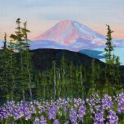Mt. Rainier Popping in Spring – SOLD
