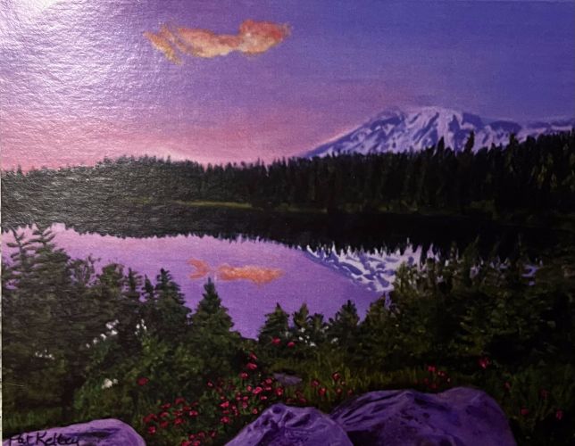 Note Card-Reflection Lake at Sunset