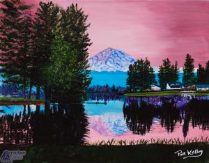 Mt. Rainier Sunset at Lake Tapps