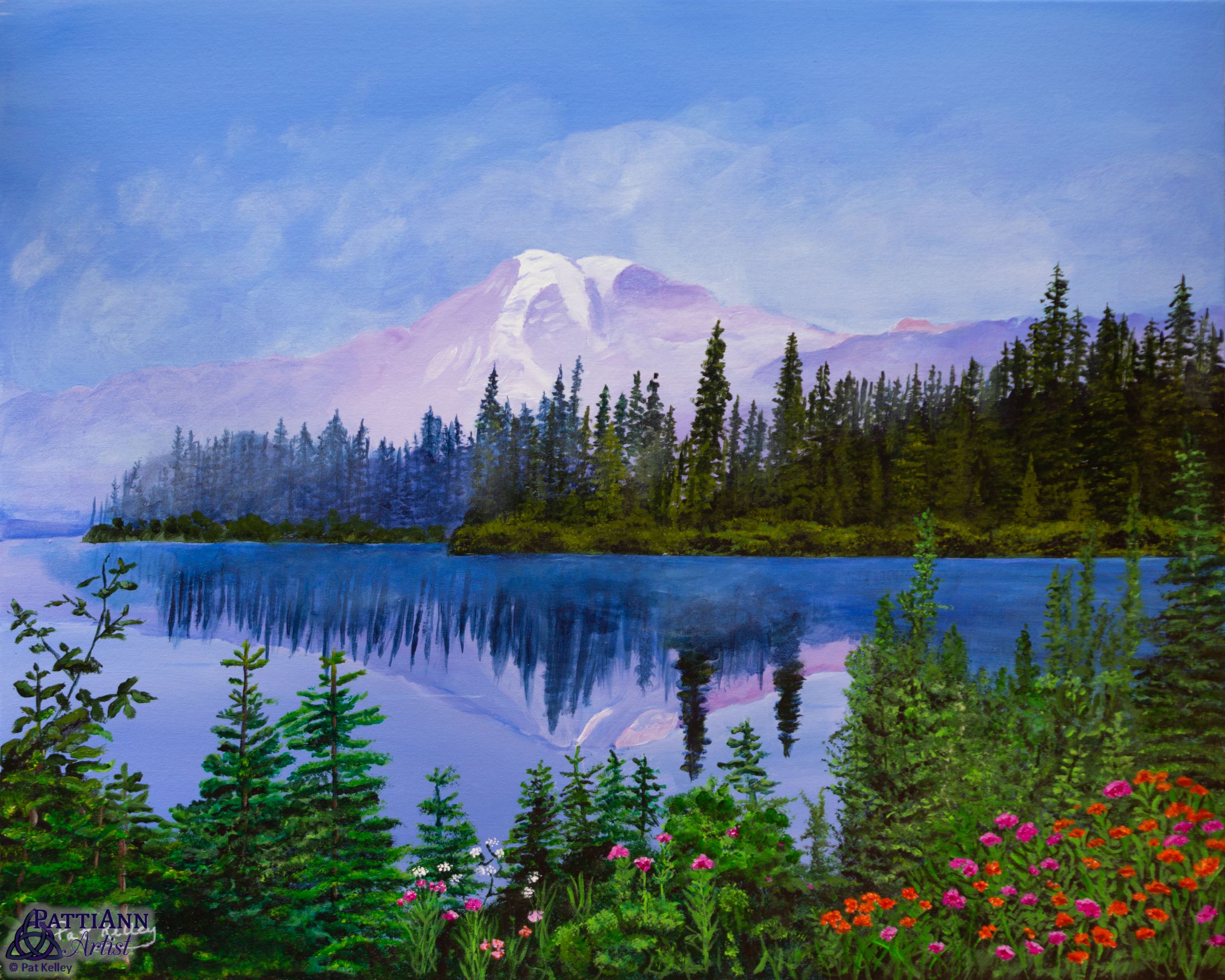 Mt. Rainier Foggy Day at Reflection Lake